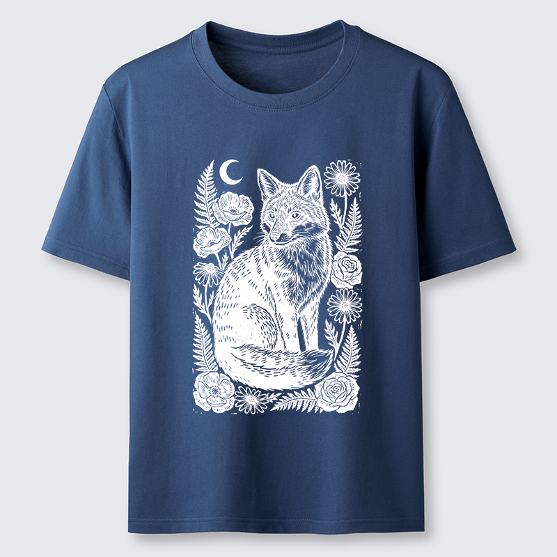 Tokyo-Tiger Wild Fox Floral Vibe Classic T-Shirt
