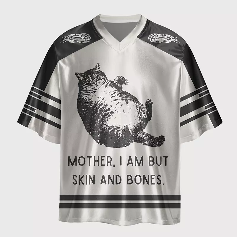  Tokyo-Tiger Overweight Cat And Its Doting Owner Glossy Oversized Jersey