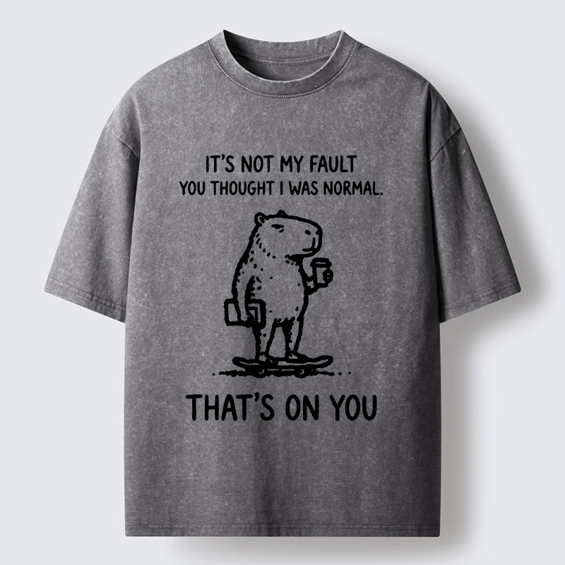 Tokyo-Tiger Funny Honest Skate Capybara Meme Washed T-Shirt