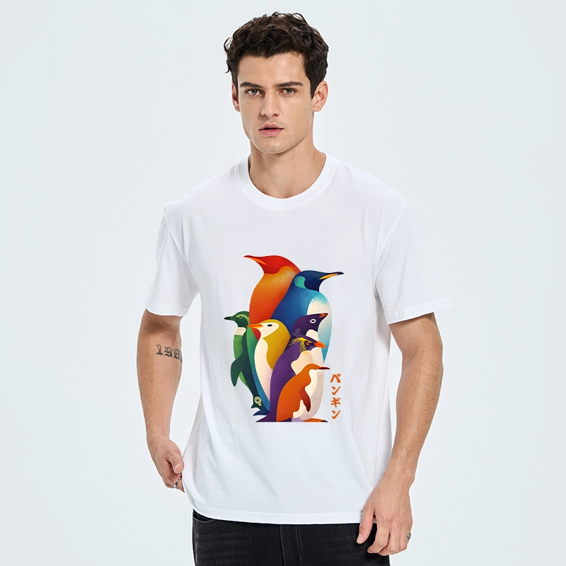 Tokyo-Tiger Cute Multi Tone Penguins Classic T-Shirt