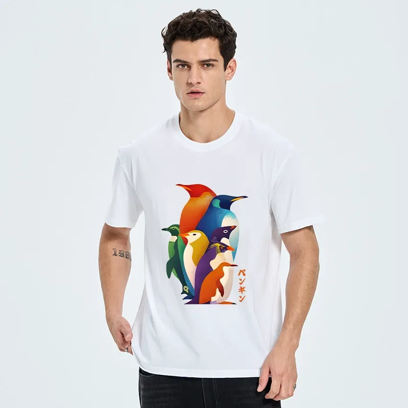Tokyo-Tiger Cute Multi Tone Penguins Classic T-Shirt