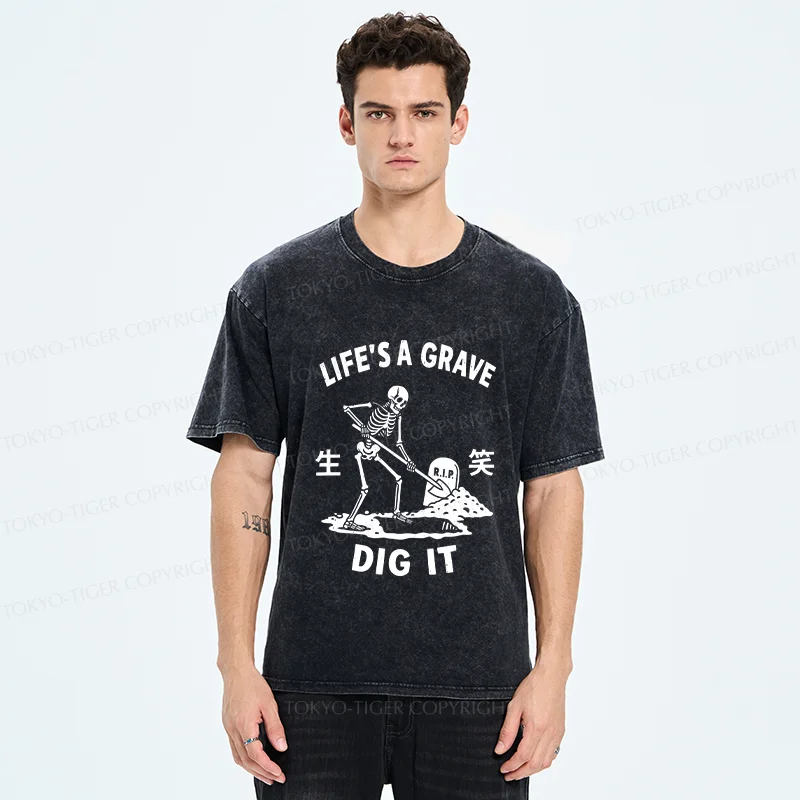 Tokyo-Tiger Digging Graves Washed T-Shirt