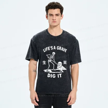 Tokyo-Tiger Digging Graves Washed T-Shirt