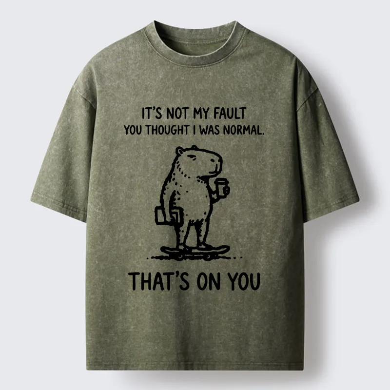 Tokyo-Tiger Funny Honest Skate Capybara Meme Washed T-Shirt
