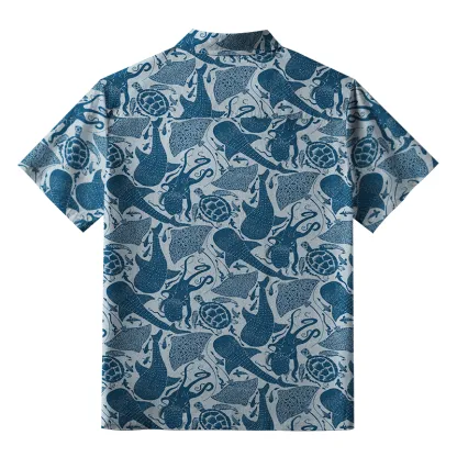 Tokyo-Tiger Marine Life Japan Button-up Shirt