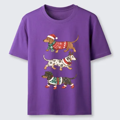 Tokyo-Tiger Christmas Dachshund Trio Classic T-Shirt