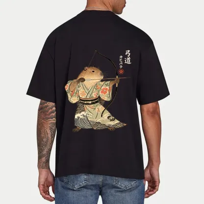 Tokyo-Tiger Capybara Archery Front Back Classic T-Shirt