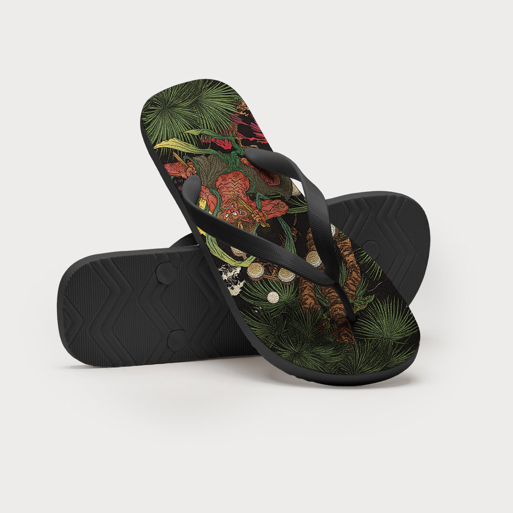 Tokyo-Tiger Japanese Yokai Flip Flops