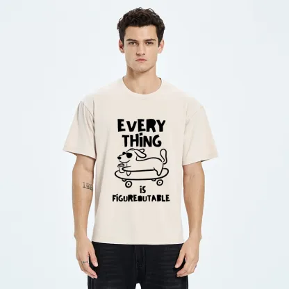 Tokyo-Tiger Cool Shades Dog Master Life Troubles Easily Washed T-Shirt
