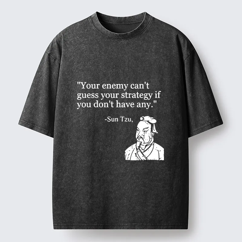 Tokyo-Tiger Sun Tzu Quote Art Washed T-Shirt
