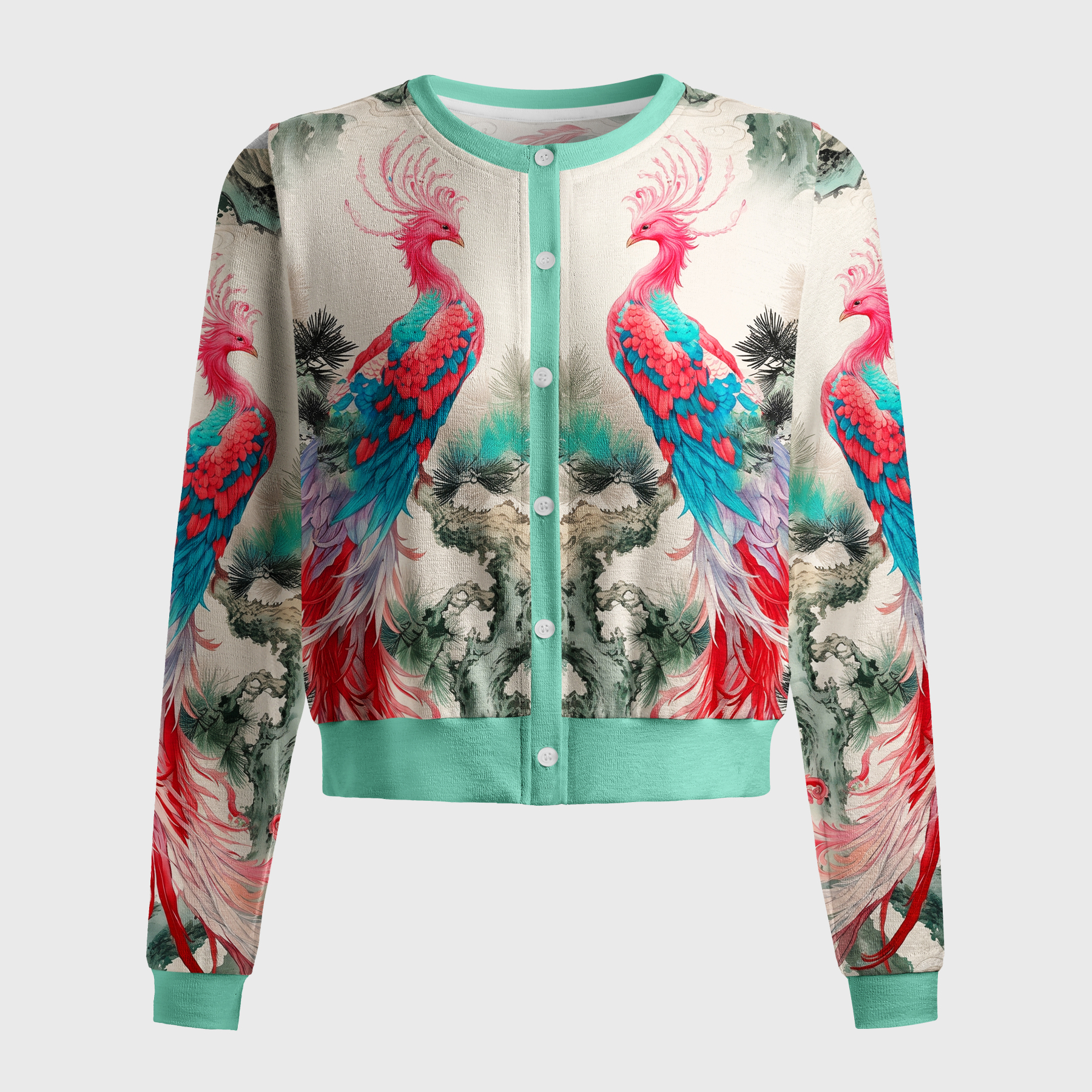 Tokyo-Tiger Twin Phoenixes Of The Sacred Grove Women's Lightweight Cardigan
