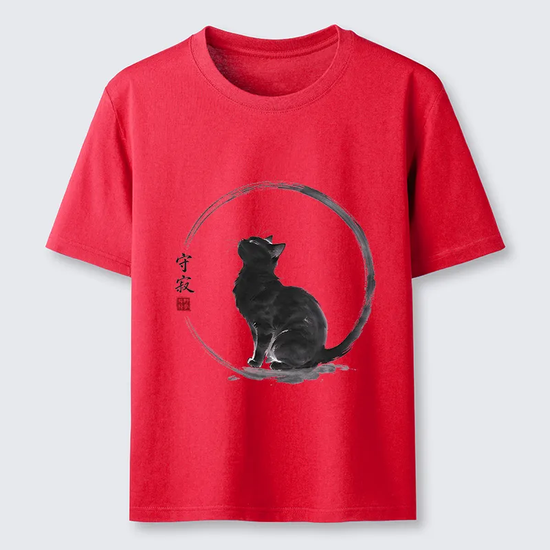 Tokyo-Tiger Traditional Zen Ink Cat Classic T-Shirt