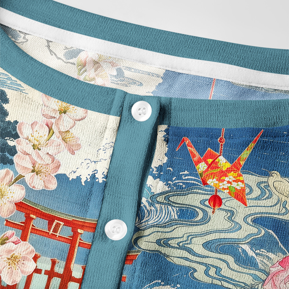 Tokyo-Tiger Geisha Sakura Temple All‑Over Print Women's Lightweight Cardigan