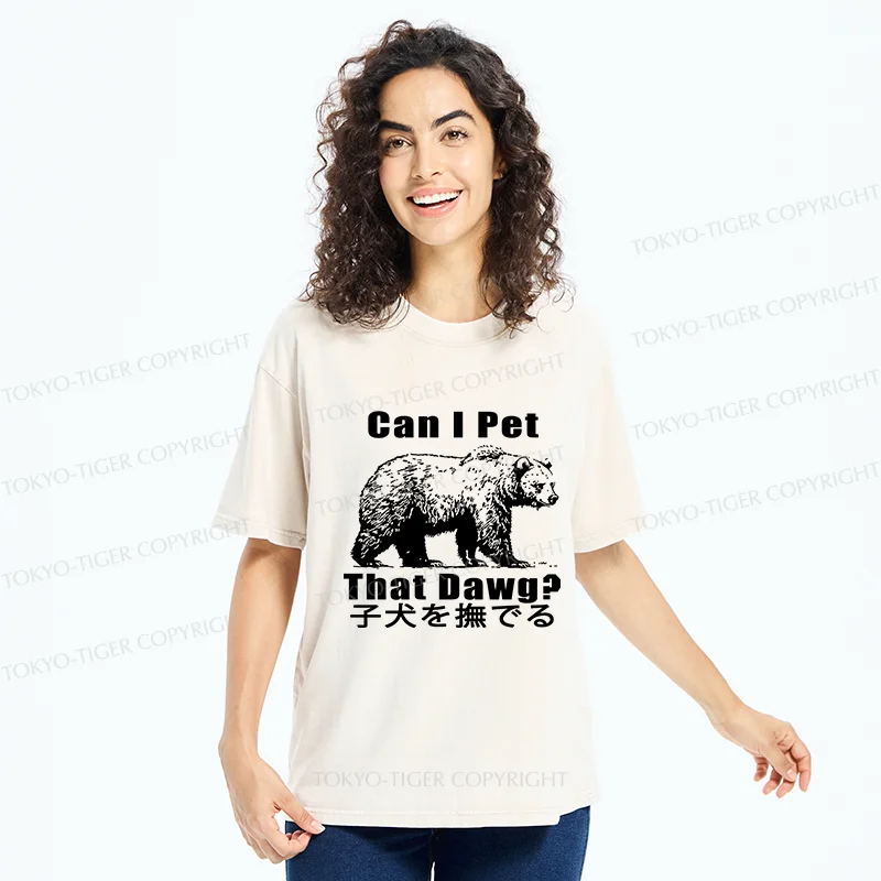 Tokyo-Tiger Pet The Bear Washed T-Shirt