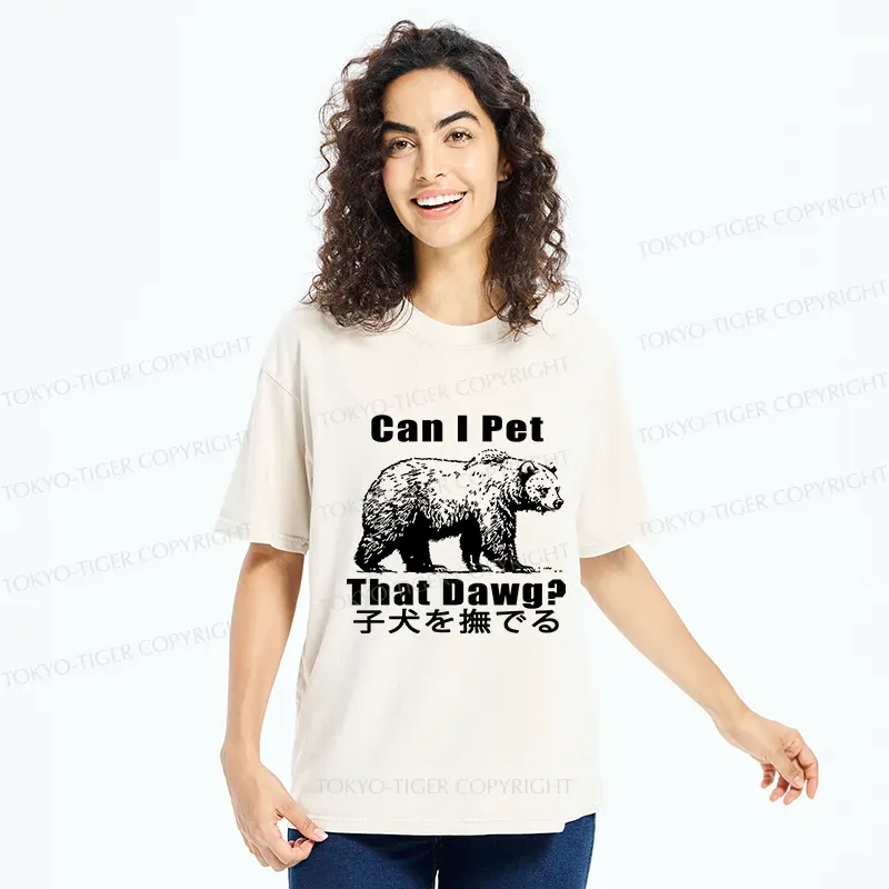 Tokyo-Tiger Pet The Bear Washed T-Shirt