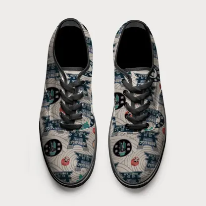 Tokyo-Tiger Traditional Japanese Amulets Canvas Shoes