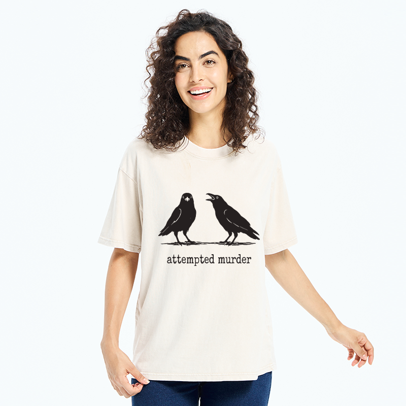 Tokyo-Tiger Funny Crow Meme Argument Washed T-Shirt