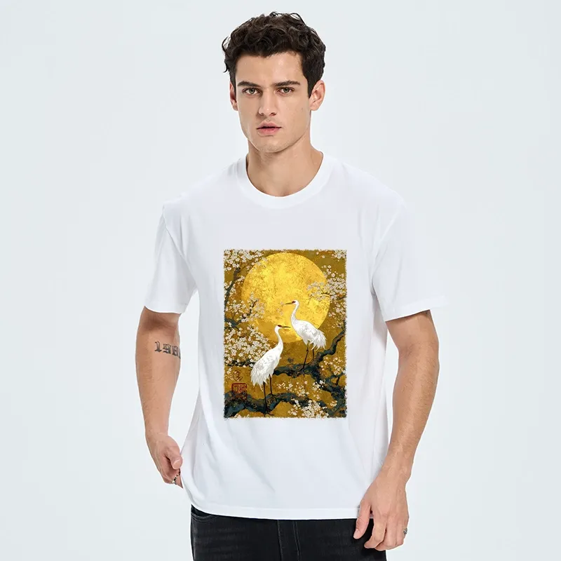 Tokyo-Tiger Traditional Japanese Crane Art Classic T-Shirt