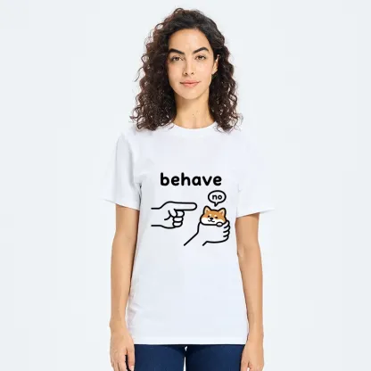 Tokyo-Tiger Funny Shiba Refusing To Behave Classic T-Shirt
