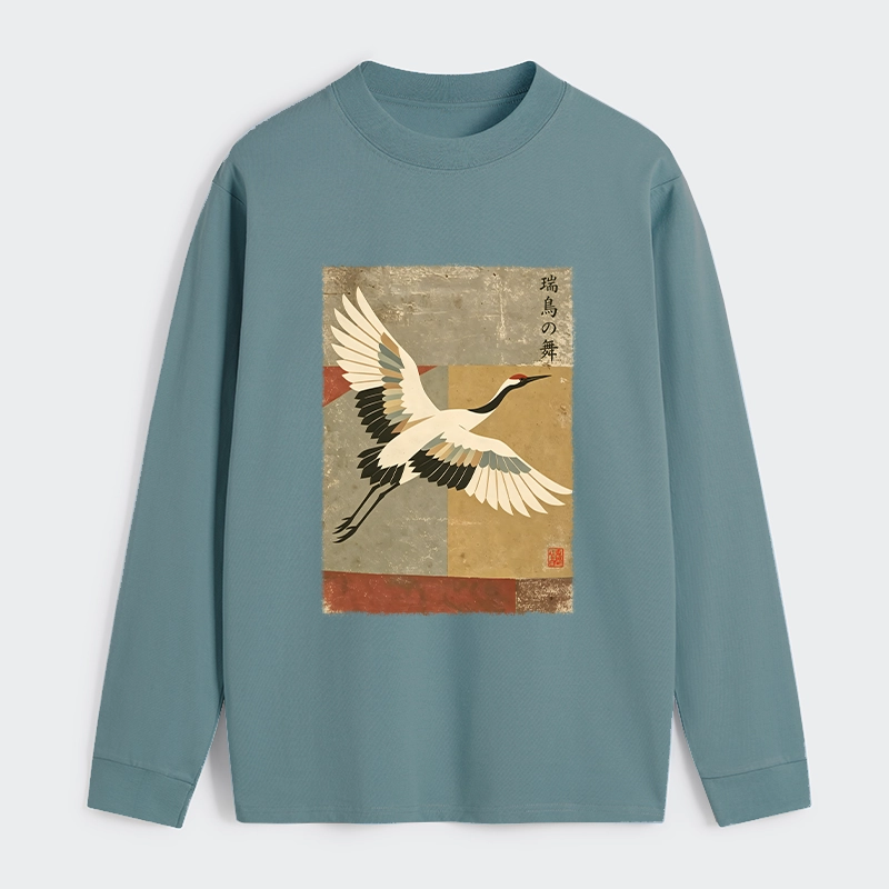 Tokyo‑Tiger Crane Spirit Classic Long Sleeve T-Shirt