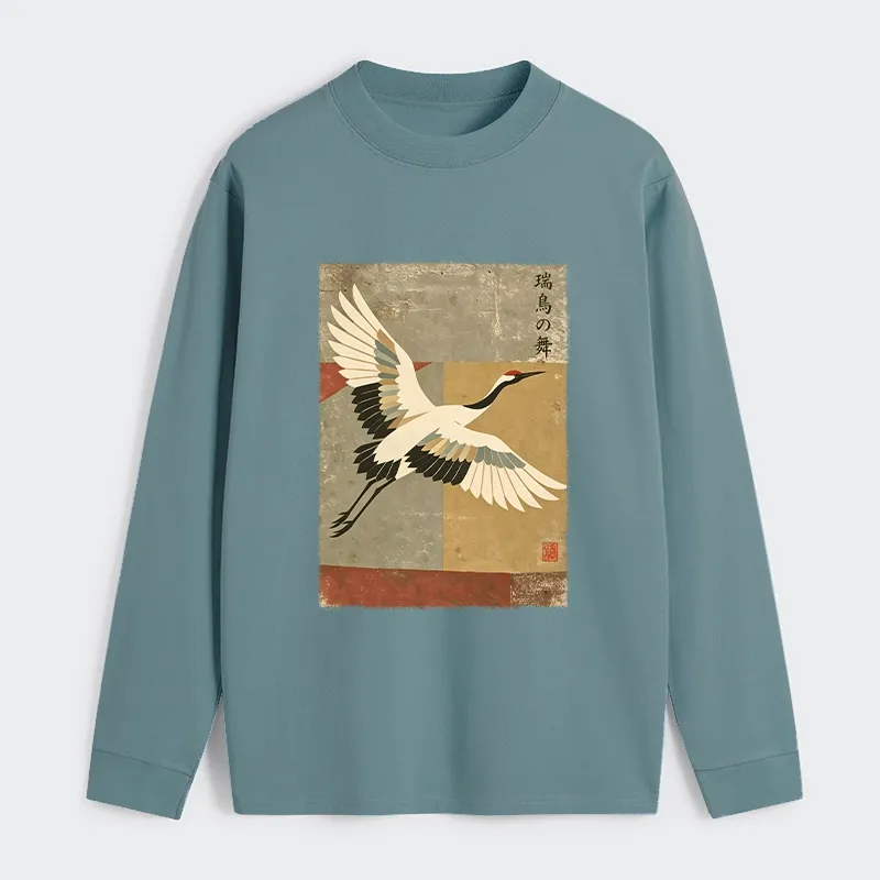 Tokyo‑Tiger Crane Spirit Classic Long Sleeve T-Shirt