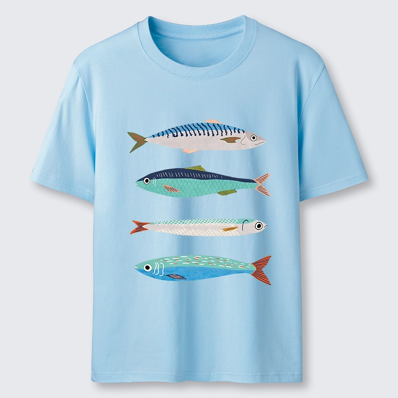 Tokyo‑Tiger Playful Sea Fish Washed T‑Shirt