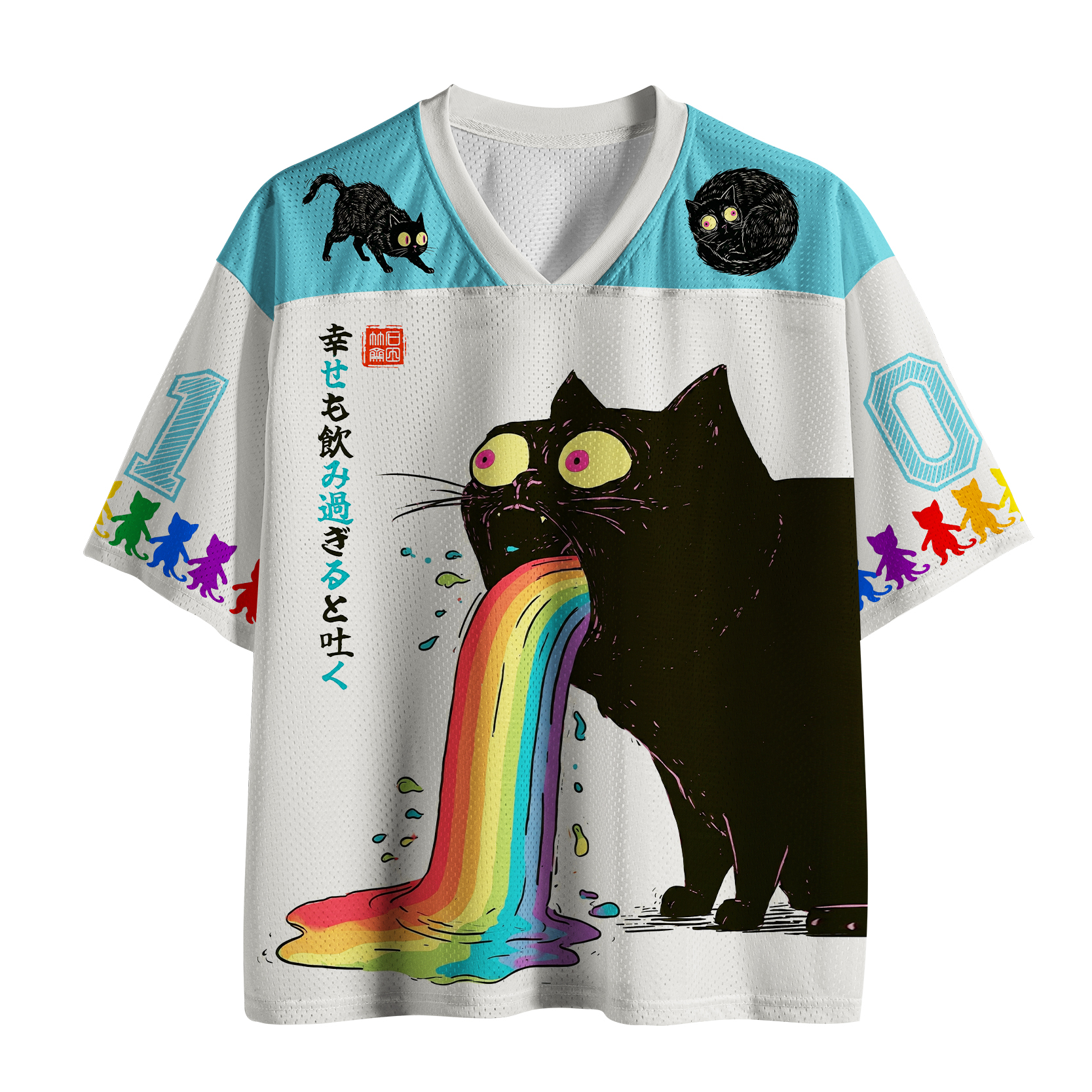 Tokyo-Tiger Cats Can Also Vomit From Too Much Happiness Mesh Jersey