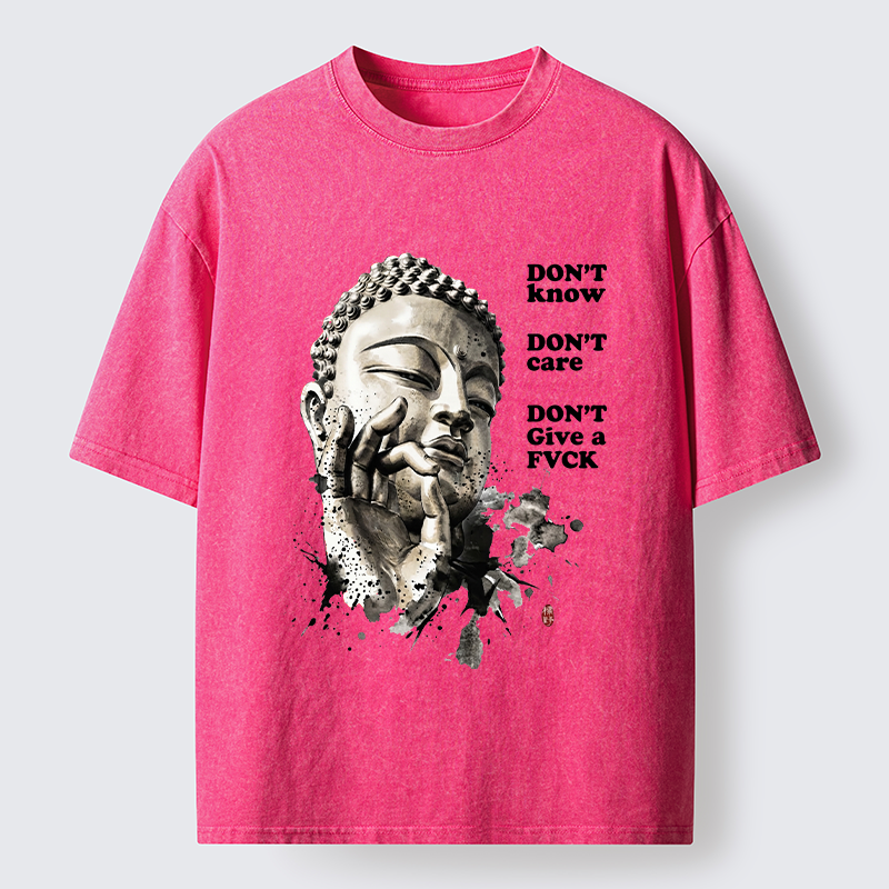 Tokyo‑Tiger Chill Buddha Meme Washed T‑Shirt