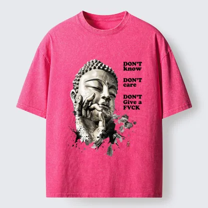 Tokyo‑Tiger Chill Buddha Meme Washed T‑Shirt