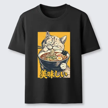 Tokyo-Tiger Cat Eat Ramen Classic T-Shirt