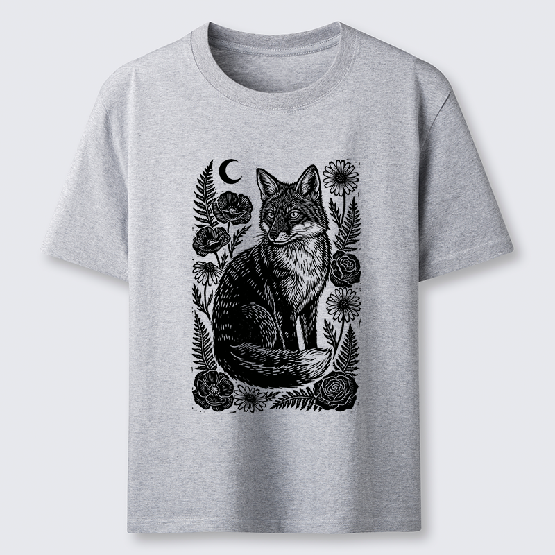 Tokyo-Tiger Wild Fox Floral Vibe Classic T-Shirt