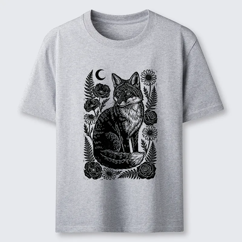 Tokyo-Tiger Wild Fox Floral Vibe Classic T-Shirt