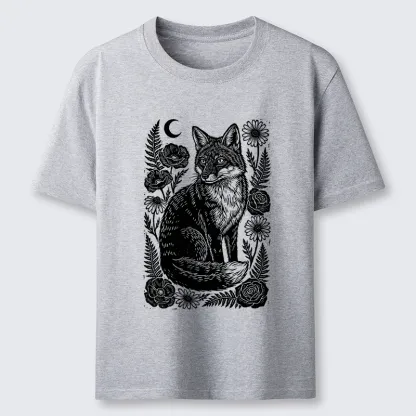 Tokyo-Tiger Wild Fox Floral Vibe Classic T-Shirt