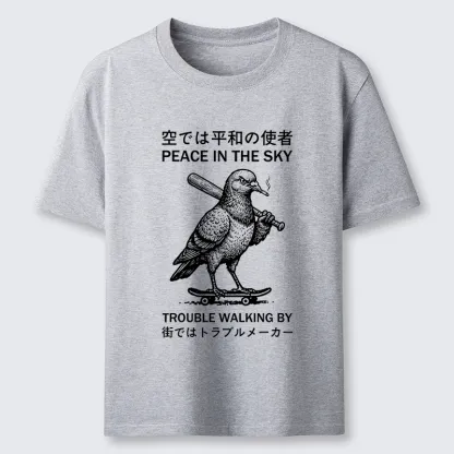 Tokyo-Tiger Funny Rebel Skate Pigeon Classic T-Shirt
