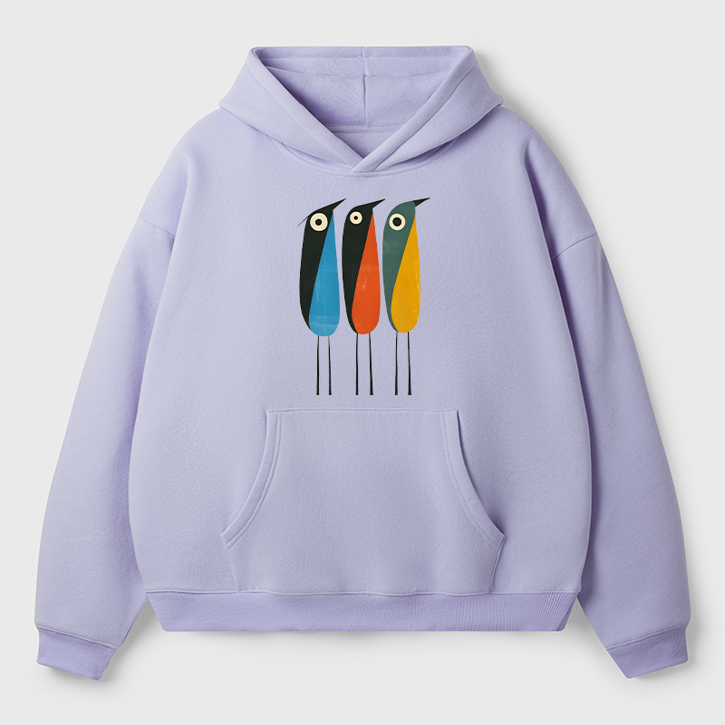 Tokyo-Tiger Bold Shape Birds Adult Fleece Hoodie
