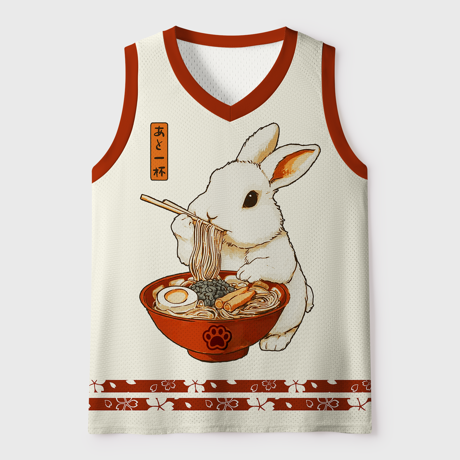 Tokyo-Tiger The Hungry Bunny："One More Bowl" Mesh Tank Top
