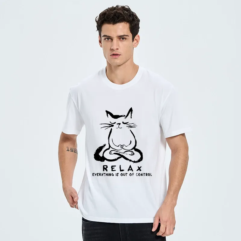 Tokyo-Tiger Zen Meditate Cat Chill Funny Meme Classic T-Shirt
