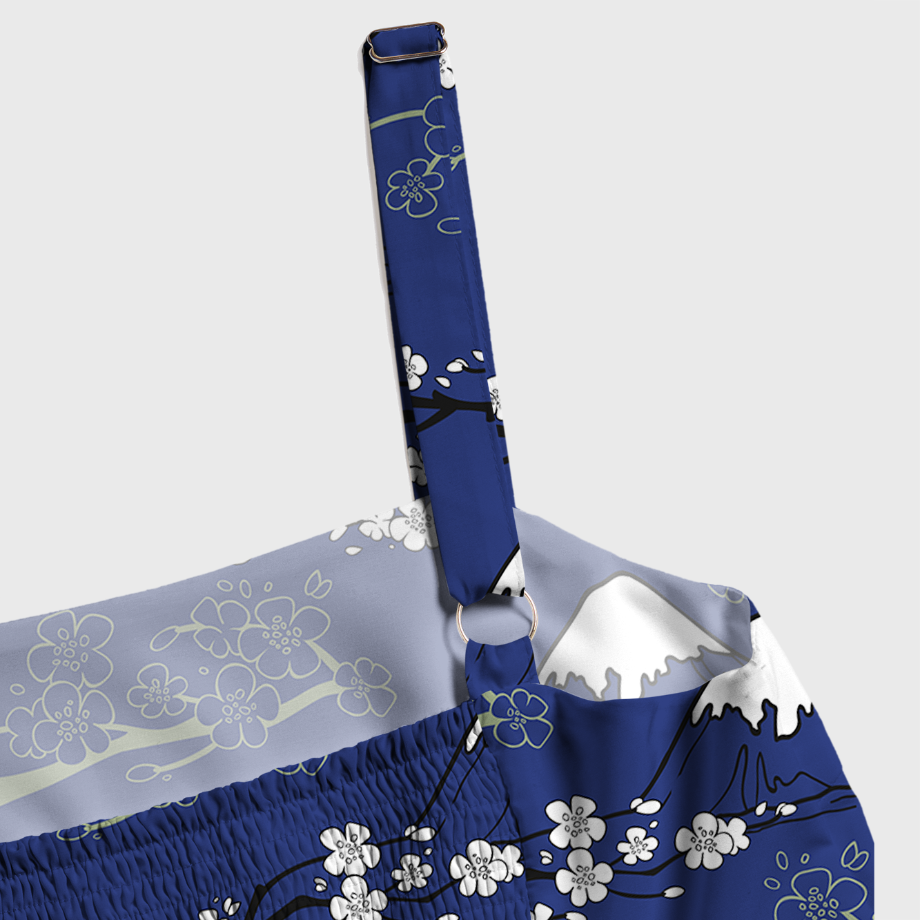 Tokyo-Tiger Mt. Fuji Blossoms Maxi Dress