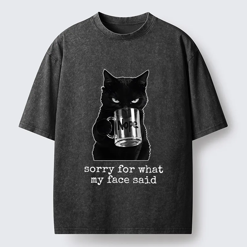 Tokyo‑Tiger Funny Sassy Cat Washed T‑Shirt