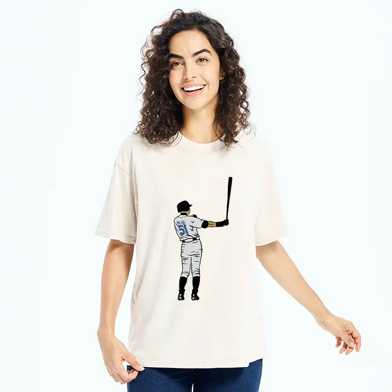 Tokyo-Tiger Baseball Handsome Pose Washed T-Shirt