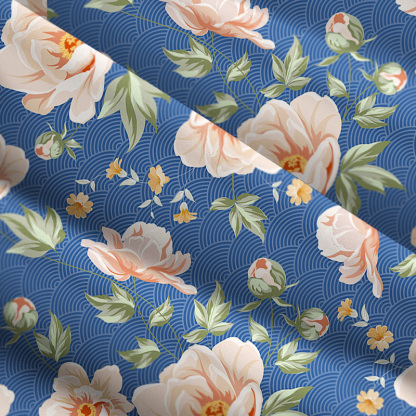 Tokyo-Tiger Soft Peony Floral Summer Maxi Dress