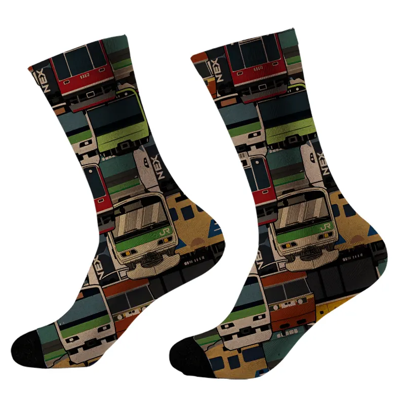 Tokyo-Tiger Retro Japanese Train Socks