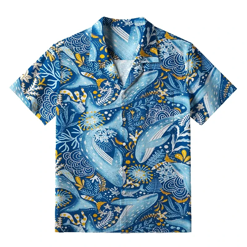 Tokyo-Tiger Whales In The Ocean Hawaiian Shirt Sale
