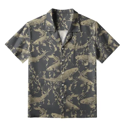 Tokyo-Tiger Vintage Japanese Koi Aloha Hawaiian Shirt