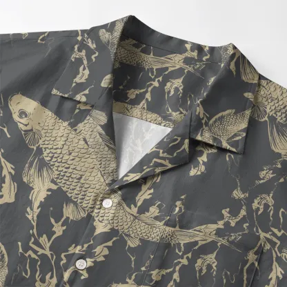 Tokyo-Tiger Vintage Japanese Koi Aloha Hawaiian Shirt