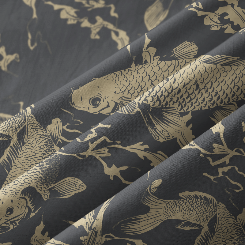 Tokyo-Tiger Vintage Japanese Koi Button-up Shirt