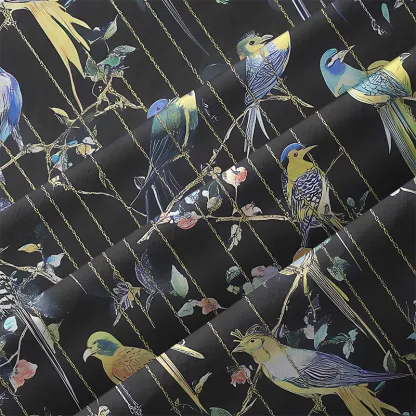 Tokyo-Tiger Parrots On Branch Button-up Shirt