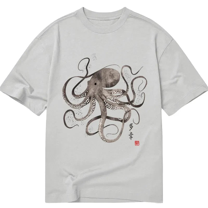 Tokyo-Tiger Octopus Japanese Calligraphy Classic T-Shirt