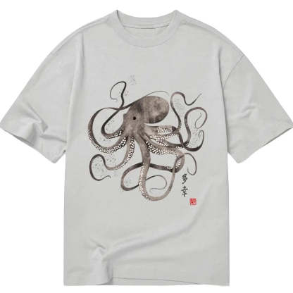 Tokyo-Tiger Octopus Japanese Calligraphy Classic T-Shirt