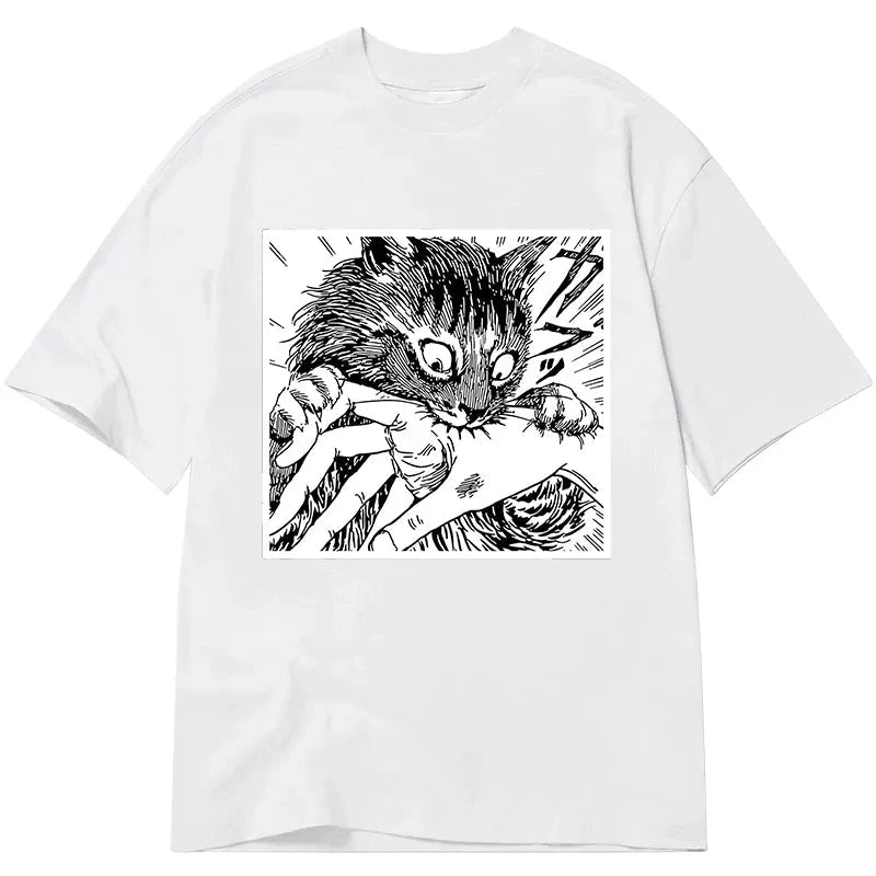Tokyo-Tiger Creepy Cat Anime Horror Anteater Classic T-Shirt